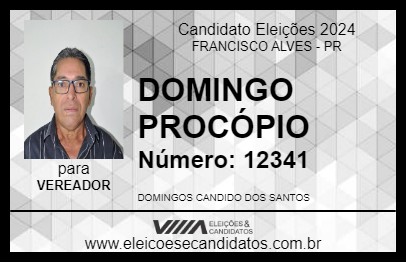 Candidato DOMINGOS PROCÓPIO 2024 - FRANCISCO ALVES - Eleições