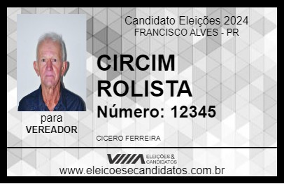 Candidato CIRCIM ROLISTA 2024 - FRANCISCO ALVES - Eleições