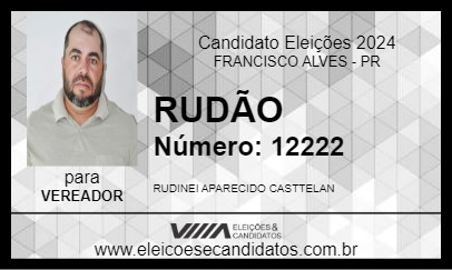 Candidato RUDÃO 2024 - FRANCISCO ALVES - Eleições