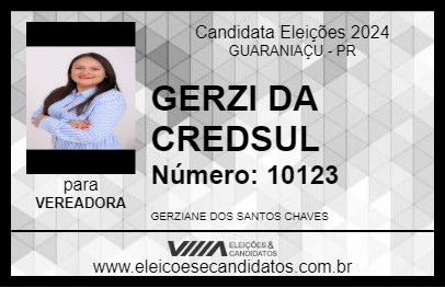 Candidato GERZI DA CREDSUL 2024 - GUARANIAÇU - Eleições