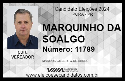 Candidato MARQUINHO DA SOALGO 2024 - IPORÃ - Eleições