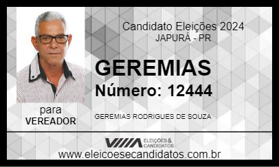 Candidato GEREMIAS 2024 - JAPURÁ - Eleições