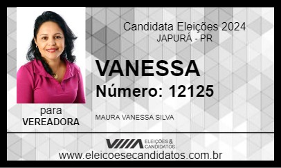 Candidato VANESSA 2024 - JAPURÁ - Eleições