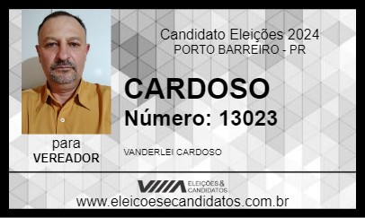 Candidato CARDOSO 2024 - PORTO BARREIRO - Eleições