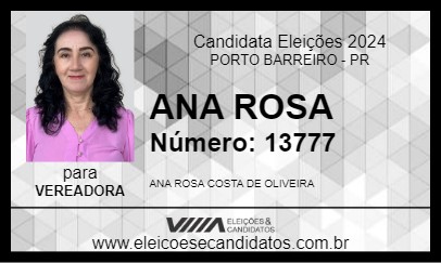 Candidato ANA ROSA 2024 - PORTO BARREIRO - Eleições