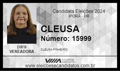 Candidato CLEUSA 2024 - IPORÃ - Eleições