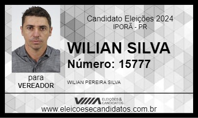 Candidato WILIAN SILVA 2024 - IPORÃ - Eleições