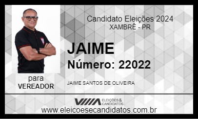 Candidato JAIME 2024 - XAMBRÊ - Eleições