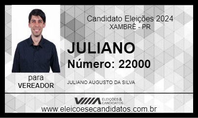 Candidato JULIANO 2024 - XAMBRÊ - Eleições