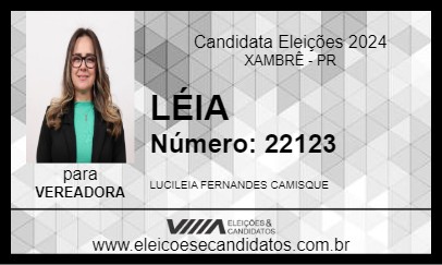 Candidato LÉIA 2024 - XAMBRÊ - Eleições