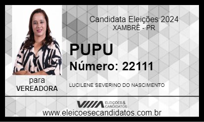 Candidato PUPU 2024 - XAMBRÊ - Eleições