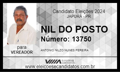 Candidato NIL DO POSTO 2024 - JAPURÁ - Eleições