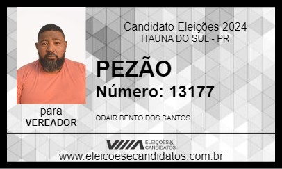 Candidato PEZÃO 2024 - ITAÚNA DO SUL - Eleições