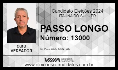 Candidato PASSO LONGO 2024 - ITAÚNA DO SUL - Eleições