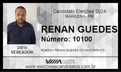 Candidato RENAN GUEDES 2024 - MARILENA - Eleições