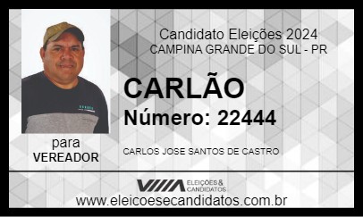 Candidato CARLÃO 2024 - CAMPINA GRANDE DO SUL - Eleições