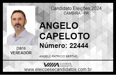 Candidato ANGELO CAPELOTO 2024 - CAMBIRA - Eleições