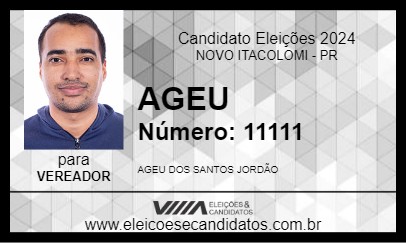 Candidato AGEU 2024 - NOVO ITACOLOMI - Eleições