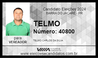 Candidato TELMO 2024 - BARRA DO JACARÉ - Eleições