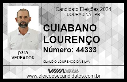 Candidato CUIABANO LOURENÇO 2024 - DOURADINA - Eleições