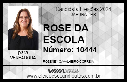 Candidato ROSE DA ESCOLA 2024 - JAPURÁ - Eleições