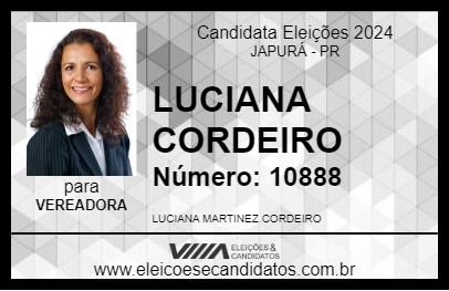 Candidato LUCIANA CORDEIRO 2024 - JAPURÁ - Eleições