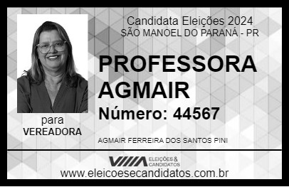 Candidato PROFESSORA AGMAIR 2024 - SÃO MANOEL DO PARANÁ - Eleições