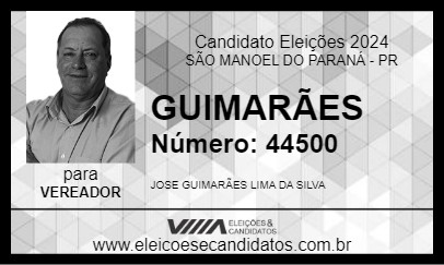 Candidato GUIMARÃES 2024 - SÃO MANOEL DO PARANÁ - Eleições