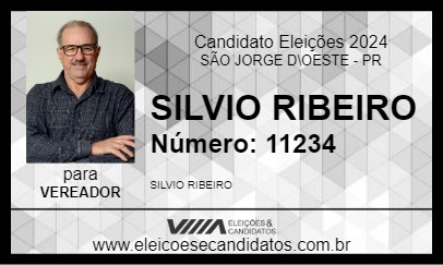 Candidato SILVIO RIBEIRO 2024 - SÃO JORGE D\OESTE - Eleições