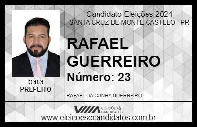 Candidato RAFAEL GUERREIRO 2024 - SANTA CRUZ DE MONTE CASTELO - Eleições