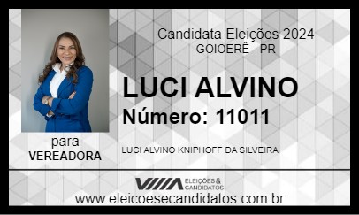 Candidato LUCI ALVINO 2024 - GOIOERÊ - Eleições