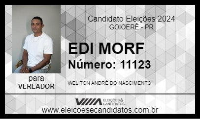 Candidato EDI MORF 2024 - GOIOERÊ - Eleições