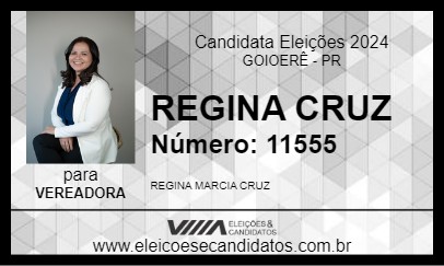 Candidato REGINA CRUZ 2024 - GOIOERÊ - Eleições