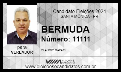 Candidato CLAUDIO RAFAEL 2024 - SANTA MÔNICA - Eleições