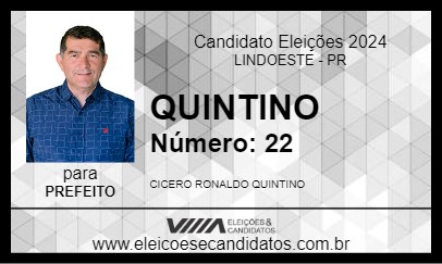 Candidato QUINTINO 2024 - LINDOESTE - Eleições