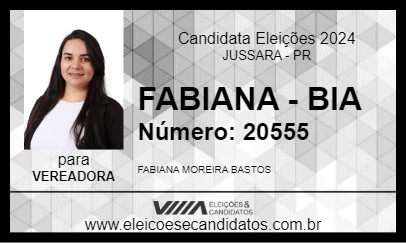 Candidato FABIANA - BIA  2024 - JUSSARA - Eleições