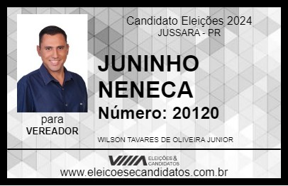 Candidato JUNINHO NENECA 2024 - JUSSARA - Eleições