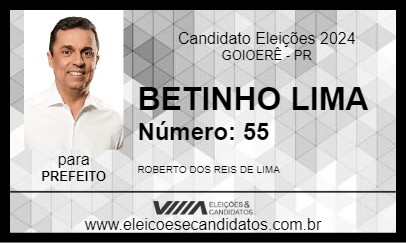 Candidato BETINHO LIMA 2024 - GOIOERÊ - Eleições