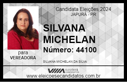 Candidato SILVANA MICHELAN 2024 - JAPURÁ - Eleições