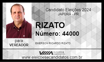 Candidato RIZATO 2024 - JAPURÁ - Eleições