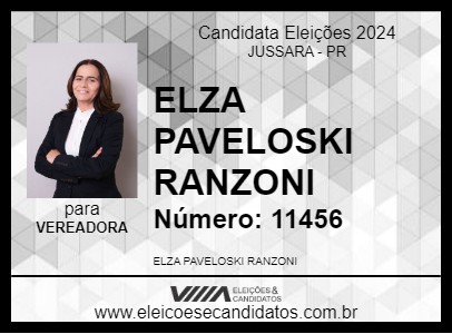 Candidato ELZA PAVELOSKI RANZONI 2024 - JUSSARA - Eleições