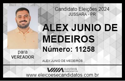 Candidato ALEX JUNIO DE MEDEIROS 2024 - JUSSARA - Eleições