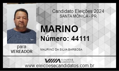 Candidato MARINO 2024 - SANTA MÔNICA - Eleições