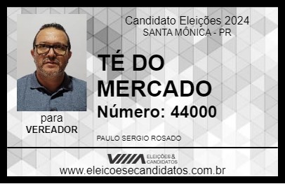 Candidato TÉ DO MERCADO 2024 - SANTA MÔNICA - Eleições