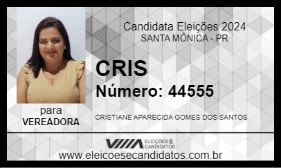 Candidato CRIS 2024 - SANTA MÔNICA - Eleições