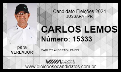 Candidato CARLOS LEMOS 2024 - JUSSARA - Eleições