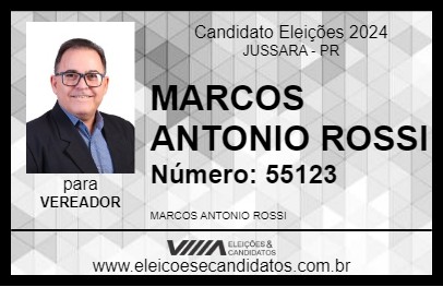 Candidato MARCOS ANTONIO ROSSI 2024 - JUSSARA - Eleições