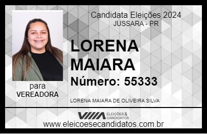 Candidato LORENA MAIARA 2024 - JUSSARA - Eleições