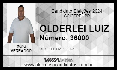 Candidato OLDERLEI LUIZ 2024 - GOIOERÊ - Eleições