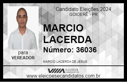 Candidato MARCIO LACERDA 2024 - GOIOERÊ - Eleições